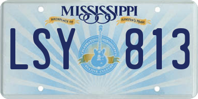 MS license plate LSY813