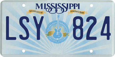MS license plate LSY824