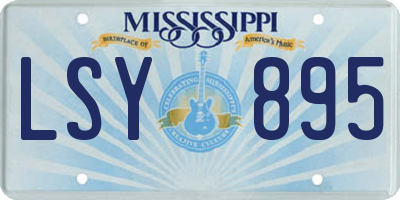 MS license plate LSY895