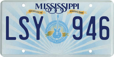 MS license plate LSY946