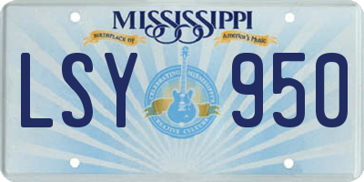 MS license plate LSY950