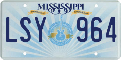MS license plate LSY964