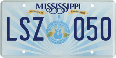 MS license plate LSZ050