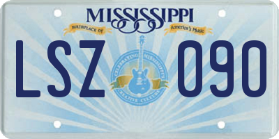 MS license plate LSZ090