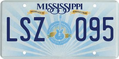 MS license plate LSZ095