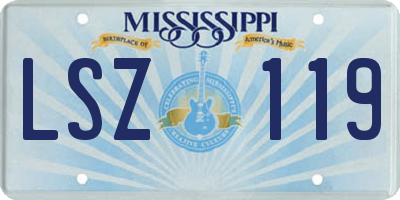 MS license plate LSZ119