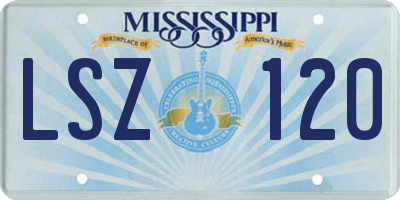 MS license plate LSZ120