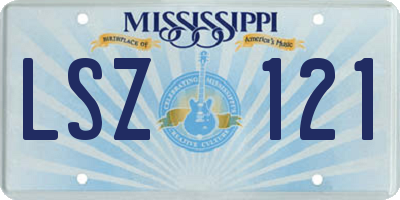 MS license plate LSZ121