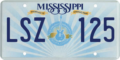 MS license plate LSZ125