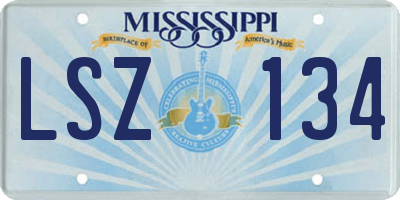 MS license plate LSZ134