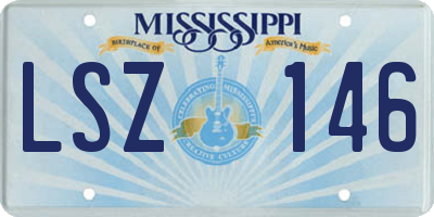 MS license plate LSZ146