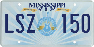 MS license plate LSZ150