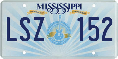MS license plate LSZ152