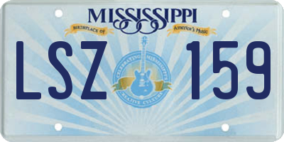 MS license plate LSZ159