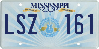 MS license plate LSZ161