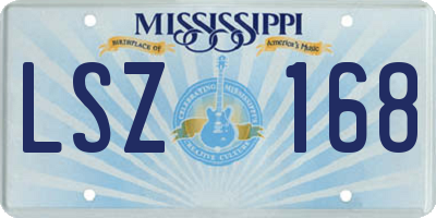 MS license plate LSZ168