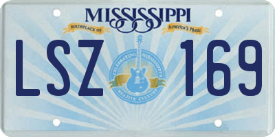 MS license plate LSZ169