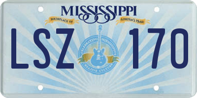 MS license plate LSZ170