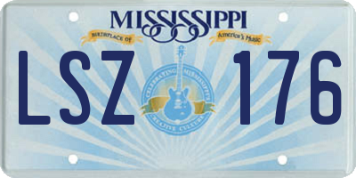 MS license plate LSZ176