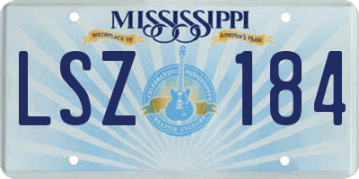 MS license plate LSZ184