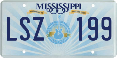 MS license plate LSZ199