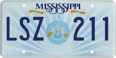MS license plate LSZ211