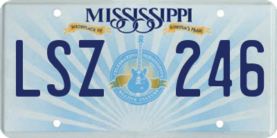 MS license plate LSZ246
