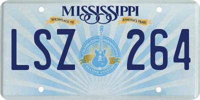 MS license plate LSZ264