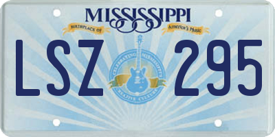 MS license plate LSZ295