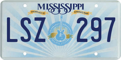 MS license plate LSZ297