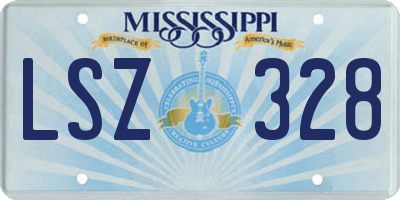 MS license plate LSZ328
