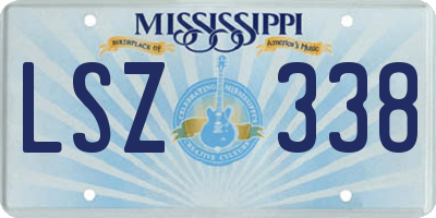 MS license plate LSZ338
