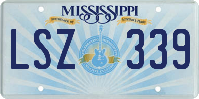 MS license plate LSZ339