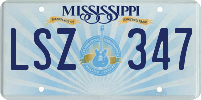 MS license plate LSZ347