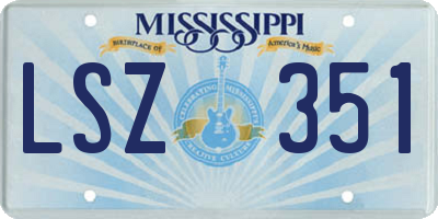 MS license plate LSZ351