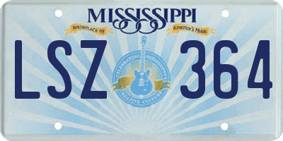 MS license plate LSZ364