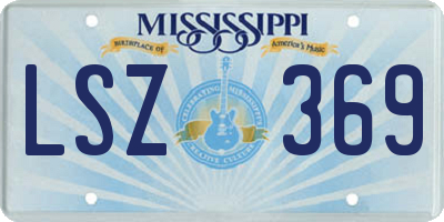 MS license plate LSZ369