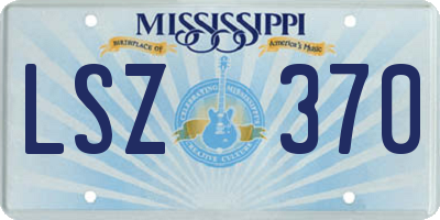 MS license plate LSZ370