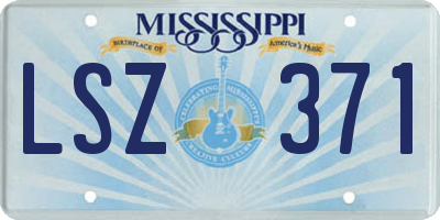 MS license plate LSZ371