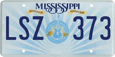 MS license plate LSZ373
