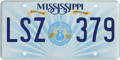MS license plate LSZ379