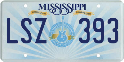 MS license plate LSZ393