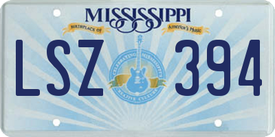 MS license plate LSZ394