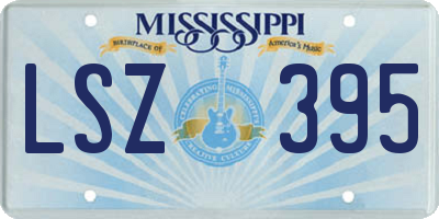 MS license plate LSZ395