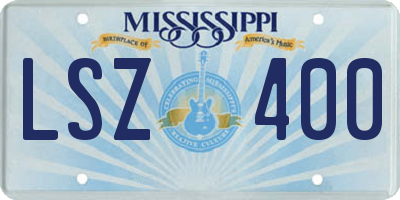 MS license plate LSZ400