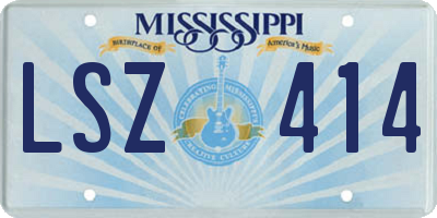 MS license plate LSZ414