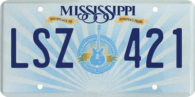 MS license plate LSZ421