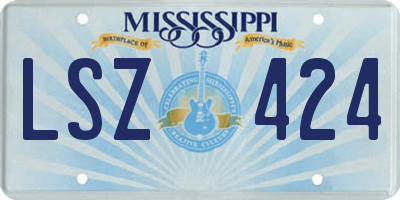 MS license plate LSZ424