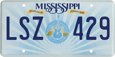 MS license plate LSZ429