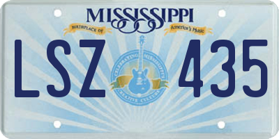 MS license plate LSZ435